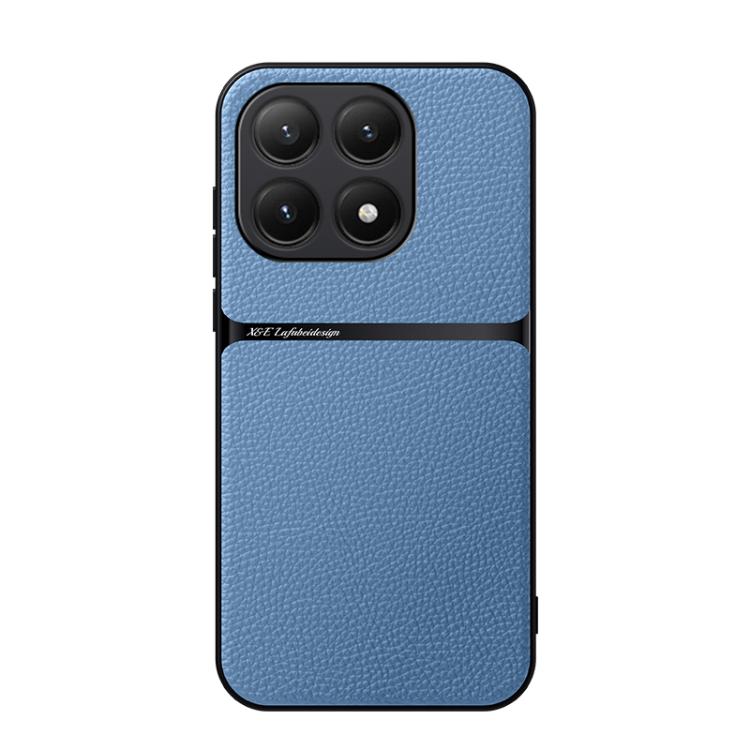 

For Xiaomi 15T 5G Litchi Leather Magnetic Full Coverage Shockproof Phone Case(Blue)