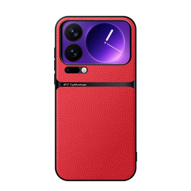 

For Xiaomi 17 Pro Litchi Leather Magnetic Full Coverage Shockproof Phone Case(Red)