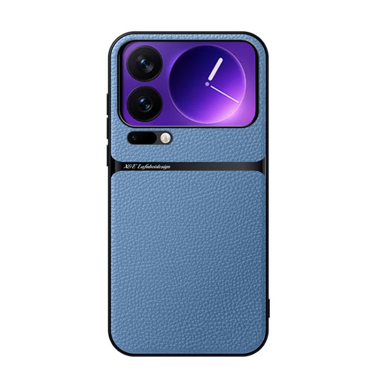 

For Xiaomi 17 Pro Litchi Leather Magnetic Full Coverage Shockproof Phone Case(Blue)