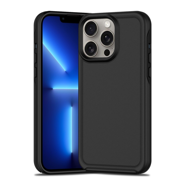 

For iPhone 13 Pro Shockproof MagSafe Armor PC Hybrid TPU Phone Case(Black)