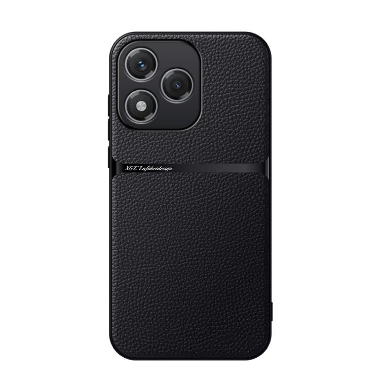 

For Honor 400 Lite Global Litchi Leather Magnetic Full Coverage Shockproof Phone Case(Black)