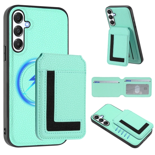 

For Samsung Galaxy A16 5G CX01 Detachable Magsafe Magnetic Card Bag Phone Case(Mint Green)