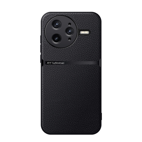 

For Redmi K80 Pro Litchi Leather Magnetic Full Coverage Shockproof Phone Case(Black)