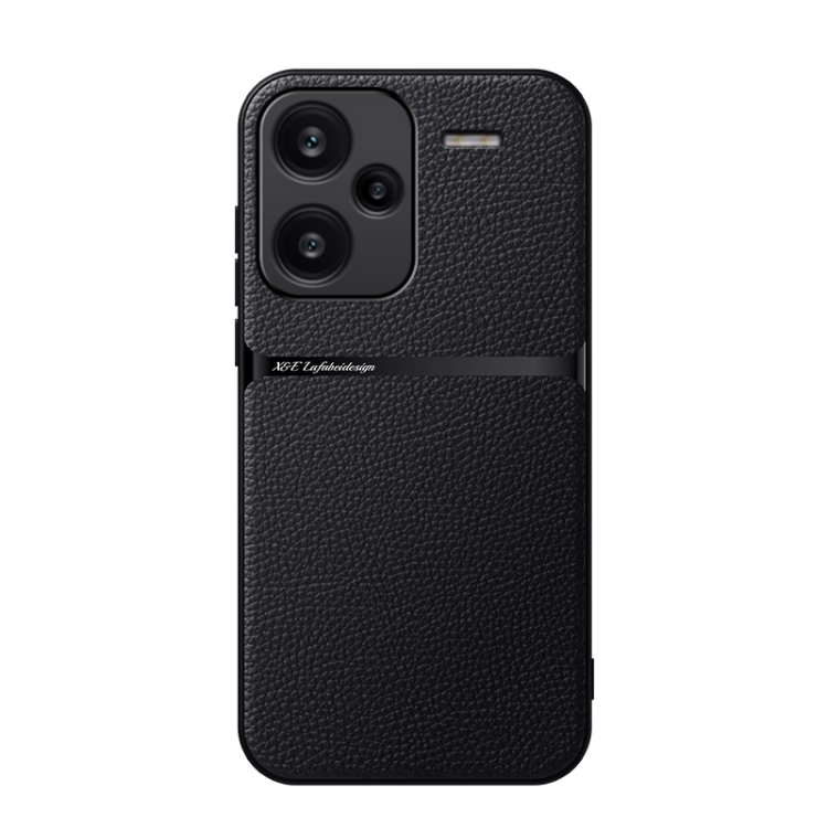 

For Redmi Note 13 Pro+ 5G Global Litchi Leather Magnetic Full Coverage Shockproof Phone Case(Black)