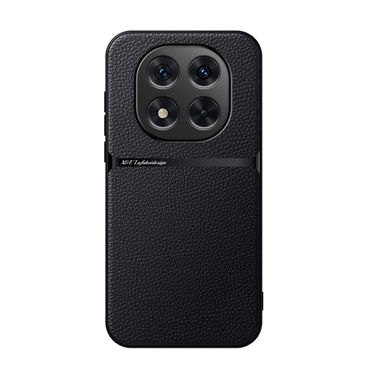 

For Redmi Note 14 Pro 5G Litchi Leather Magnetic Full Coverage Shockproof Phone Case(Black)
