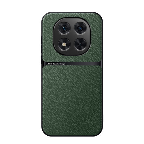 

For Redmi Note 14 Pro 5G Litchi Leather Magnetic Full Coverage Shockproof Phone Case(Green)