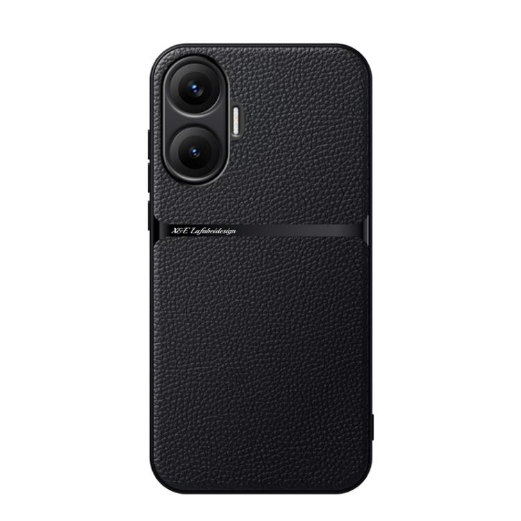 

For Redmi Turbo 4 Pro Litchi Leather Magnetic Full Coverage Shockproof Phone Case(Black)