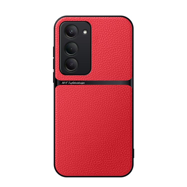 

For Redmi 15 5G / 4G EU 171mm Litchi Leather Magnetic Full Coverage Shockproof Phone Case(Red)