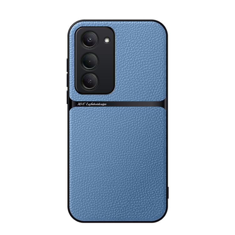 

For Redmi 15 5G / 4G EU 171mm Litchi Leather Magnetic Full Coverage Shockproof Phone Case(Blue)