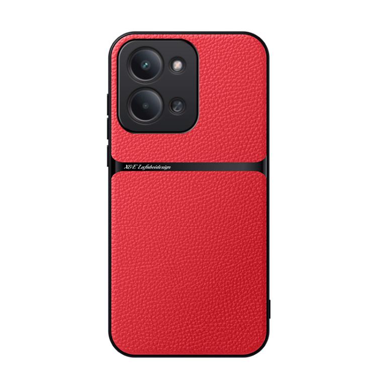 

For Redmi 15C 5G / 4G Global 171mm / Poco C85 4G Litchi Leather Magnetic Full Coverage Shockproof Phone Case(Red)