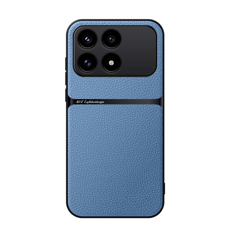 

For Redmi K90 / Xiaomi Poco F8 Pro 5G Litchi Leather Magnetic Full Coverage Shockproof Phone Case(Blue)
