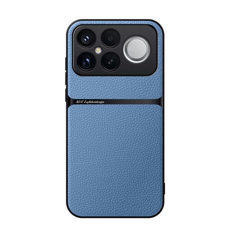 

For Redmi K90 Pro Max / Xiaomi Poco F8 Ultra 5G Litchi Leather Magnetic Full Coverage Shockproof Phone Case(Blue)