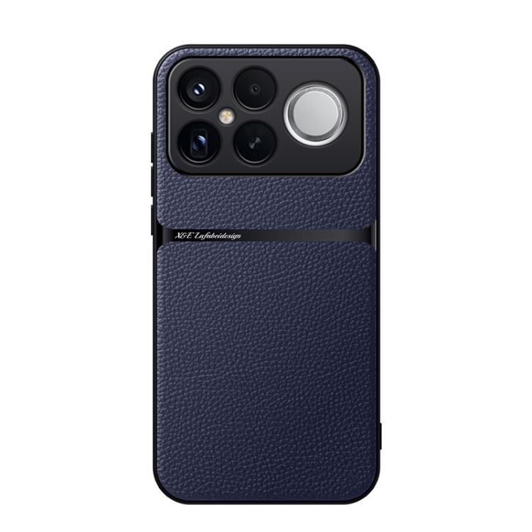 

For Redmi K90 Pro Max / Xiaomi Poco F8 Ultra 5G Litchi Leather Magnetic Full Coverage Shockproof Phone Case(Navy Blue)