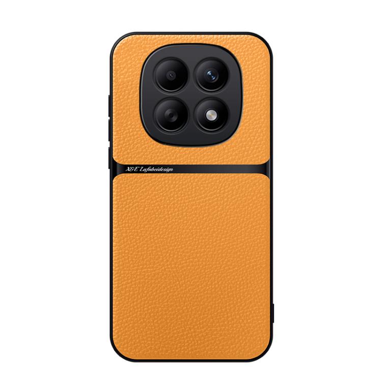 

For Redmi Note 15 4G / 5G Global 164mm / Poco M8 5G Litchi Leather Magnetic Full Coverage Shockproof Phone Case(Yellow)