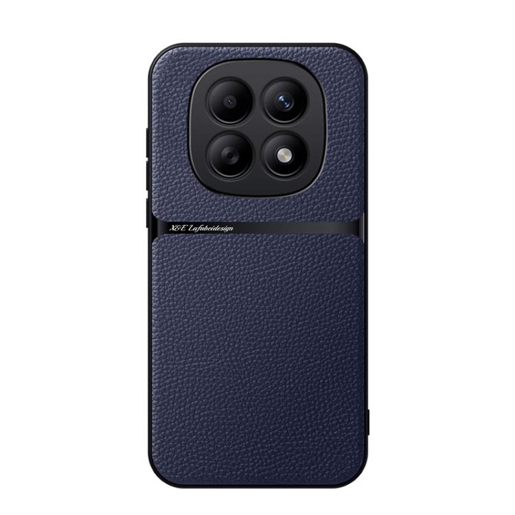 

For Redmi Note 15 4G / 5G Global 164mm / Poco M8 5G Litchi Leather Magnetic Full Coverage Shockproof Phone Case(Navy Blue)