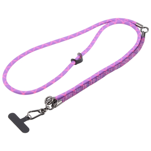 

8mm 3 in 1 Anti-lost Strap Phone Crossbody Splicing Lanyard(Purple)