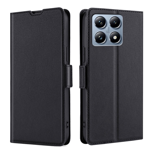 

For Xiaomi 14T Pro 5G Ultra-thin Voltage Side Buckle Horizontal Flip Leather Phone Case(Black)