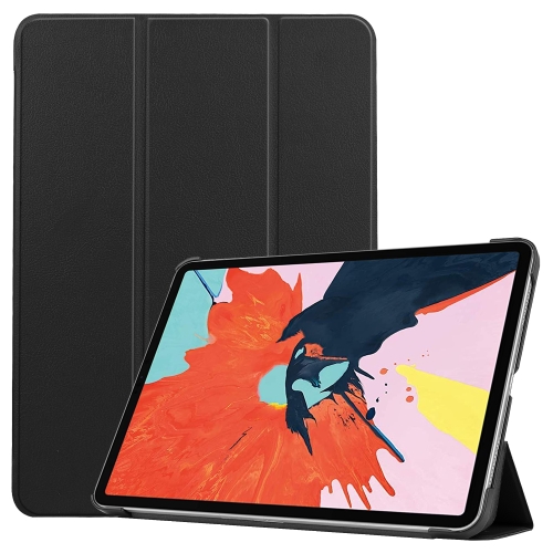 For iPad Air 2022 / 2020 10.9 Custer Texture Horizontal Flip Leather Case with Three-folding Holder & Sleep / Wake-up Function(Black)