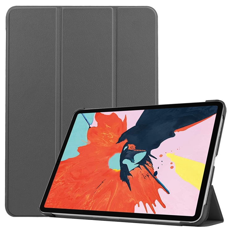 

For iPad Air 2020 10.9 Custer Texture Horizontal Flip Leather Case with Three-folding Holder & Sleep / Wake-up Function(Grey)