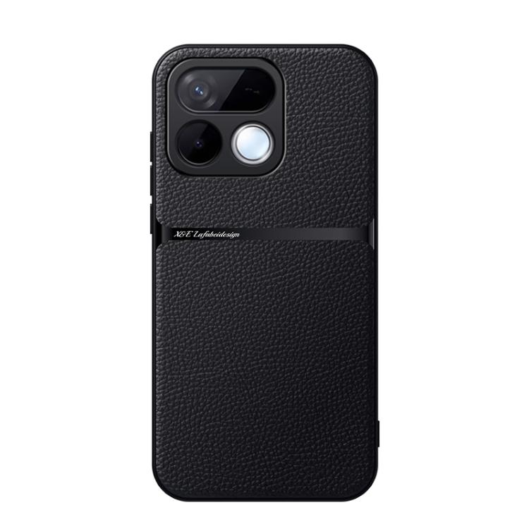 For Realme 16T 5G Litchi Leather Magnetic Full Coverage Shockproof Phone Case(Black)