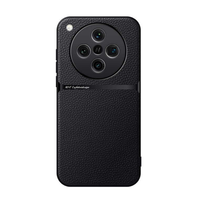 

For OPPO Find X8 Litchi Leather Magnetic Full Coverage Shockproof Phone Case(Black)