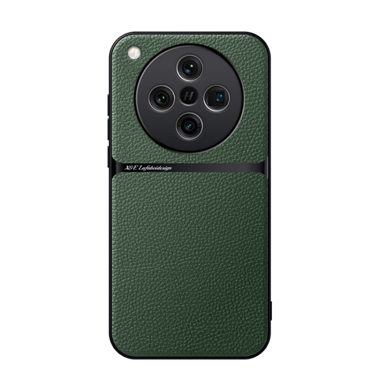 

For OPPO Find X8 Litchi Leather Magnetic Full Coverage Shockproof Phone Case(Green)