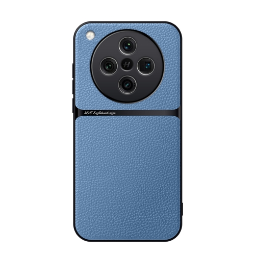 

For OPPO Find X8 Litchi Leather Magnetic Full Coverage Shockproof Phone Case(Blue)