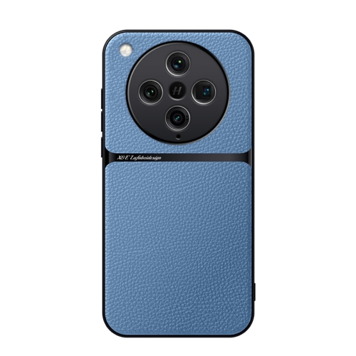 

For OPPO Find X8 Pro Litchi Leather Magnetic Full Coverage Shockproof Phone Case(Blue)