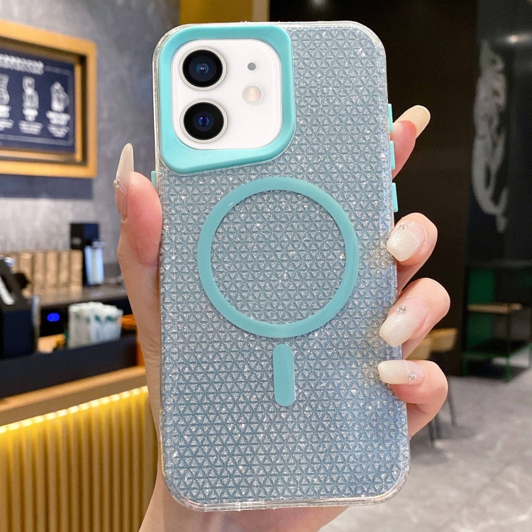 

For iPhone 11 Blade Glitter MagSafe Phone Case(Mint Green)
