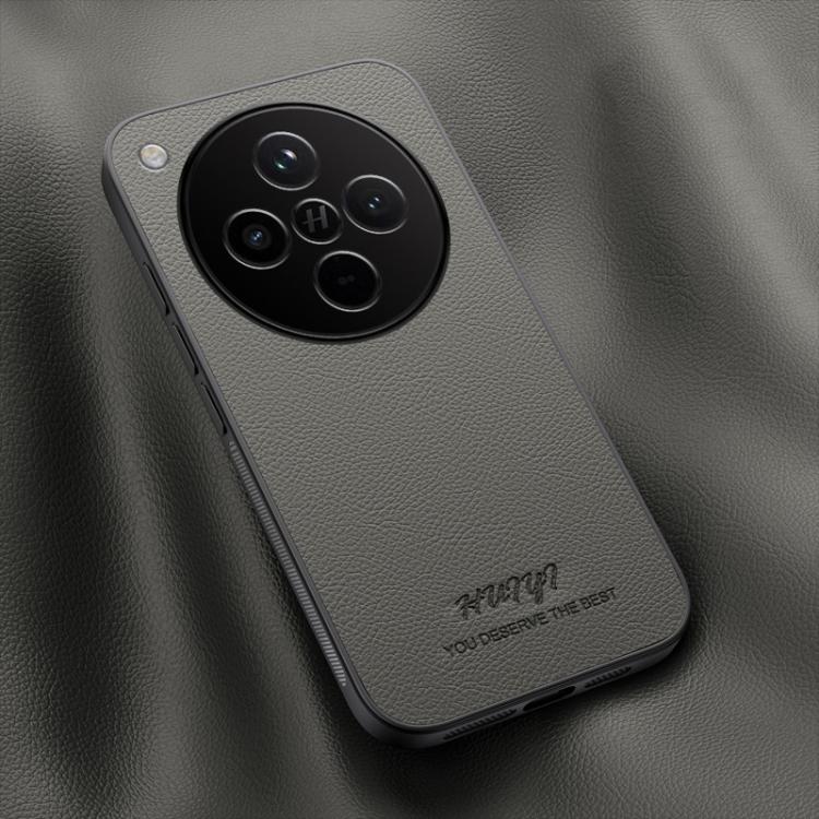 

For OPPO Find X8 HUIYI Leather Magnetic Phone Case(Grey)