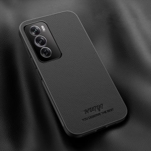 

For OPPO Reno12 Pro 5G Global HUIYI Leather Magnetic Phone Case(Black)