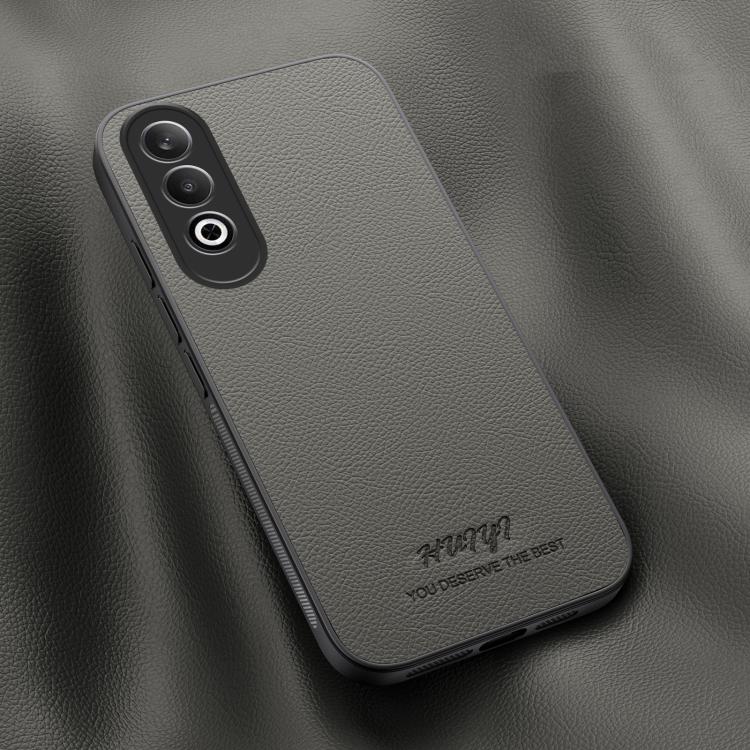 

For OPPO K12 HUIYI Leather Magnetic Phone Case(Grey)