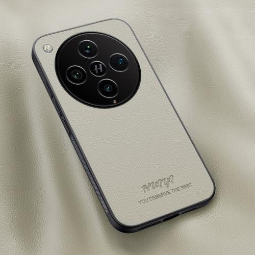 

For OPPO Find X8 Pro HUIYI Leather Magnetic Phone Case(White)
