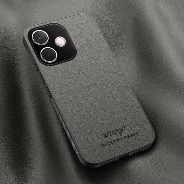 

For OPPO A5 Pro 5G HUIYI Leather Magnetic Phone Case(Grey)