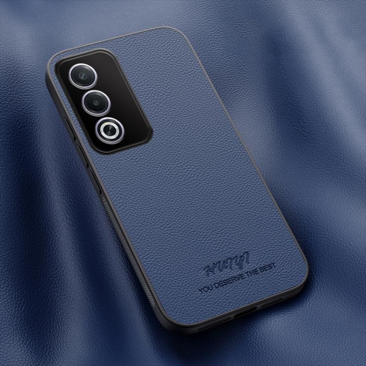 

For OPPO A3 Pro India HUIYI Leather Magnetic Phone Case(Blue)