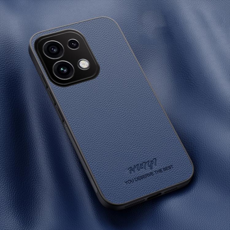 For OPPO Reno16 F 5G HUIYI Leather Magnetic Phone Case(Blue)