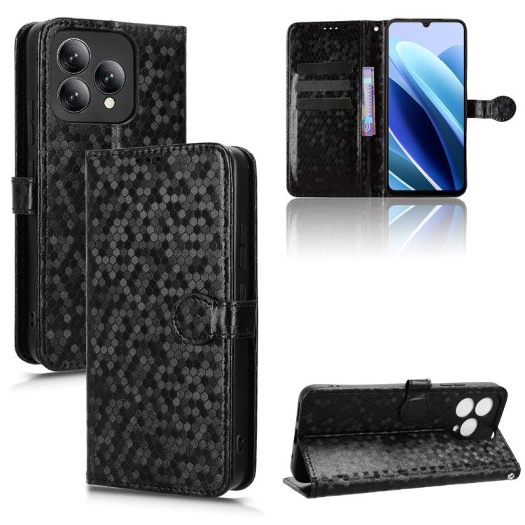 

For Cubot A40 Honeycomb Dot Texture Leather Phone Case(Black)