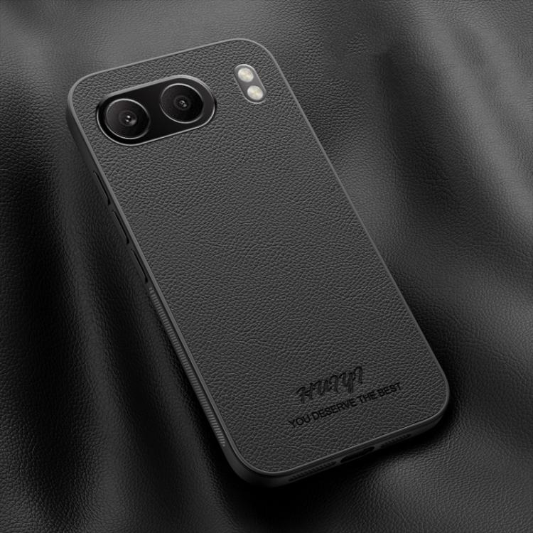

For OnePlus Nord 4 HUIYI Leather Magnetic Phone Case(Black)