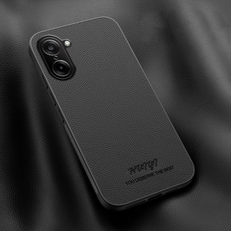 For OnePlus Ace 5 Racing HUIYI Leather Magnetic Phone Case(Black)
