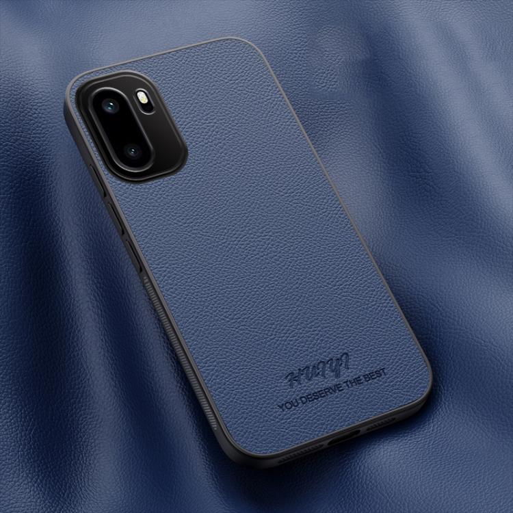 

For OnePlus Ace 6 HUIYI Leather Magnetic Phone Case(Blue)