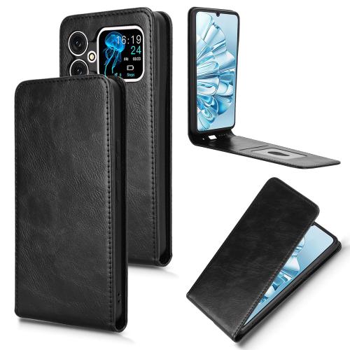 

For Cubot A20 Magnetic Vertical Flip Leather Phone Case(Black)