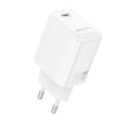 

Borofone BN26 Fuente PD20W Type-C Single Port Charger, EU Plug(White)