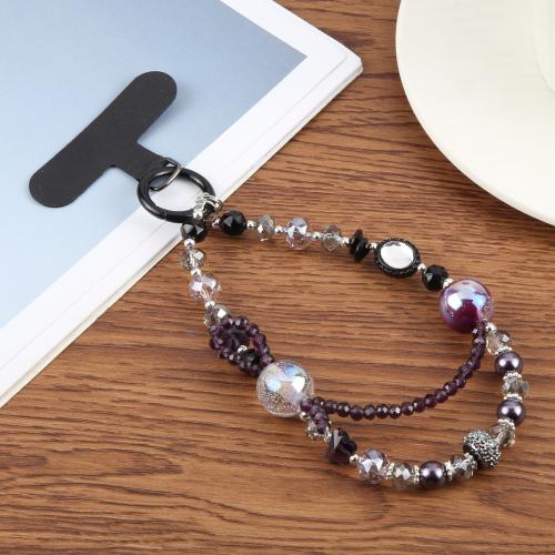 

Flow Color Chain Phone Anti-lost Short Lanyard(Purple)