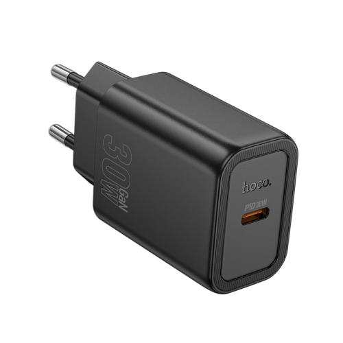 

hoco N62 PD30W Type-C Single Port Charger, Specification:EU Plug(Black)