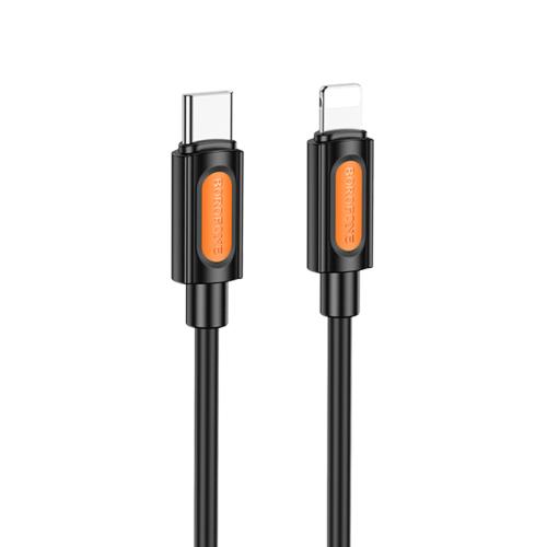 

Borofone BX114 Structure PD27W Type-C to 8 Pin Fast Charging Data Cable, Length: 1m(Black)