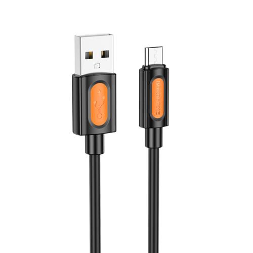 

Borofone BX114 Structure 2.4A USB to Micro USB Charging Data Cable, Length: 1m(Black)