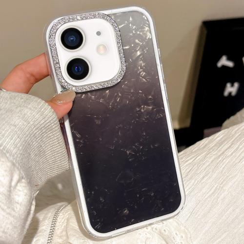 

For iPhone 11 Gradient Shell Texture 3 in 1 Phone Case(Black)
