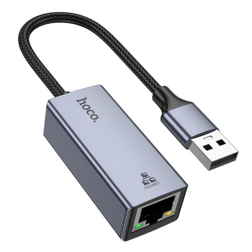 

hoco UA37 1000 Mbps USB-A to RJ45 Ethernet Adapter, Length:1.2m(Grey)