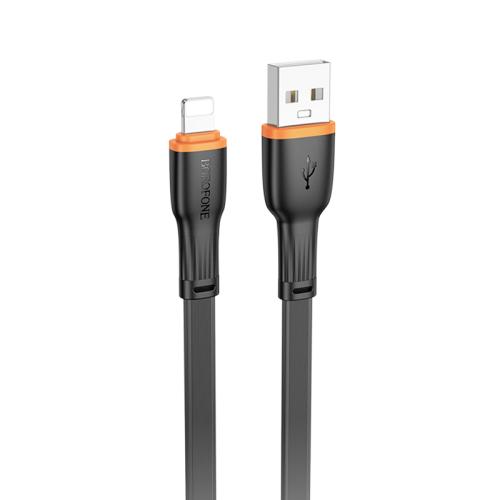 

Borofone BX118 Esplendido 2.4A USB to 8 Pin Charging Data Cable, Length: 1m(Black)