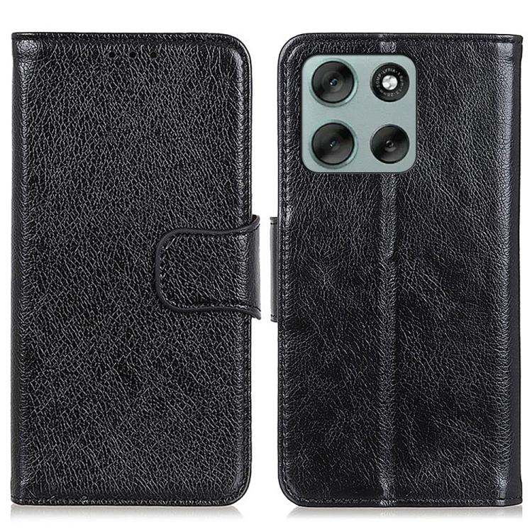 

For Motorola Moto G56 5G Nappa Texture Horizontal Flip Leather Phone Case(Black)